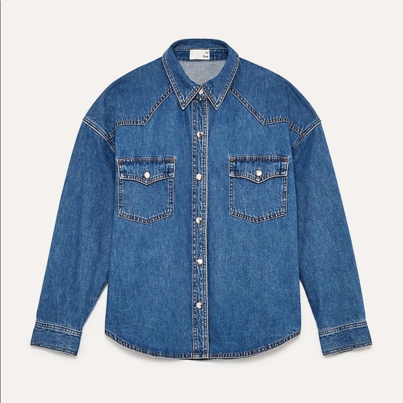 Wilfred Free Denim Button Down Shacket - Picture 4 of 11